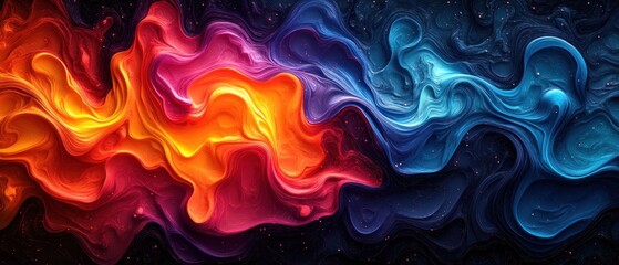 Abstract Cosmic Swirls: A Symphony of Color and Light