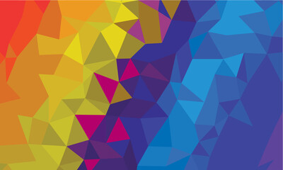 Obraz premium Geometric abstract pattern with gradient colors red orange yellow blue purple background