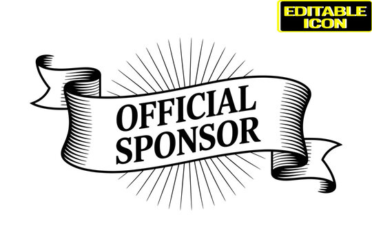 Official sponsor ribbon icon