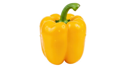 Isolated yellow bell pepper on white background