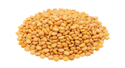 Isolated Yellow Split Peas Pile
