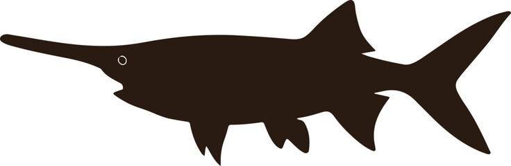 Paddlefish vector illustration for aquatic advertisements