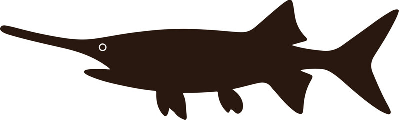 Elegant paddlefish for aquatic banner and advertisement design