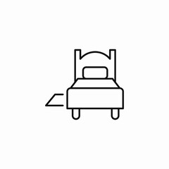 single bed icon icon sign vector