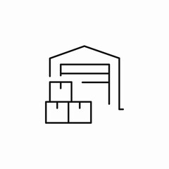 warehouse box storage icon sign vector