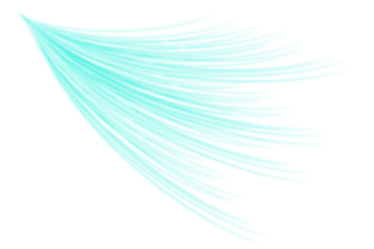 Blue air flow effect isolated on transparent background