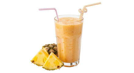 Isolated Pineapple Juice Glass