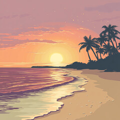 sunset at the beach