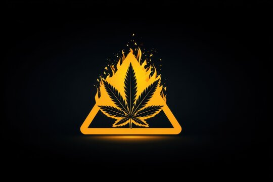 Delta 9 THC Advisory Emblem for Hemp Labels and Visuals Featuring Wild Plant Motif