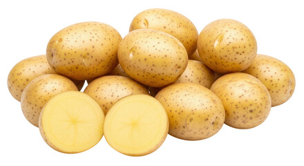 Isolated Pile of Potatoes
