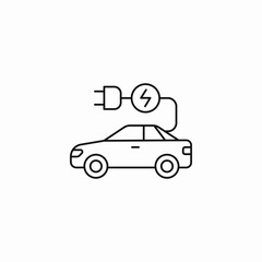 electric car charging icon sign vector