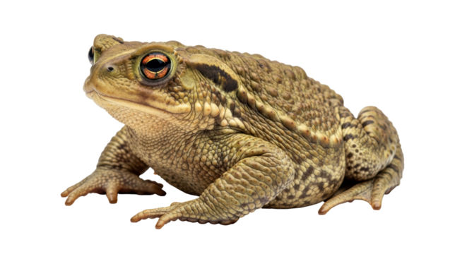Isolated Common Toad