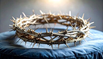 Fototapeta premium A detailed close-up view of a crown of thorns.