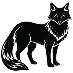 Obraz premium Arctic Fox Silhouette