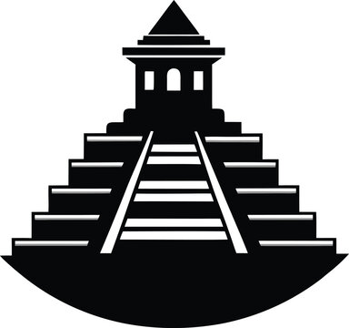 Chich n itz black silhouette icon