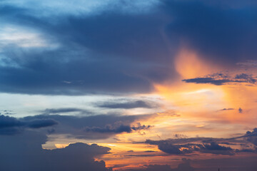 Beautiful landscape view of clouds in the sky
