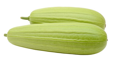 Isolated Zucchinis on White Background