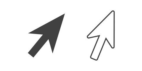 Arrow Pointer Cursor Icon – Minimalist Vector Illustration