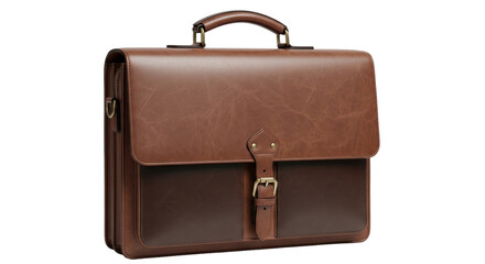 Isolated Leather Briefcase