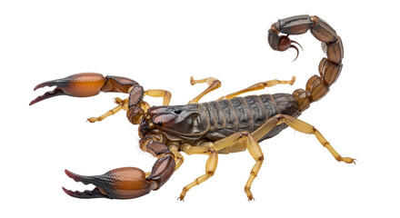 Isolated scorpion with claws