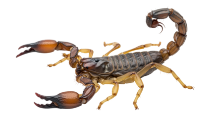 Isolated scorpion with claws