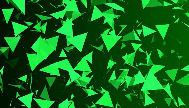 Abstract green triangles pattern