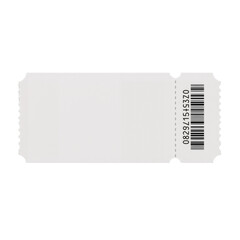 Minimalist Admission Pass &ndash; A versatile blank ticket design with perforated edges and a barcode, ready for customization for events, travel, or promotions
