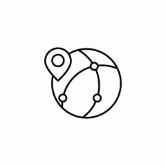 global map pin icon sign vector