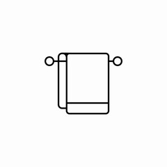 fresh towel rack icon sign vector