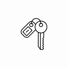 hotel room key icon sign vector