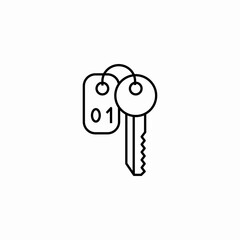 key and fob icon sign vector