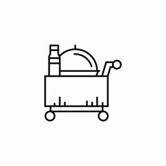 room service cart icon sign vector