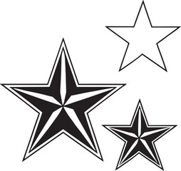 Obraz premium Stylized Star Vector Graphics Collection