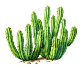 PNG Cactus plant white background freshness.