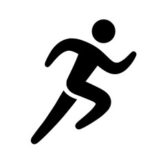 Simple Pictogram of a Person Running.