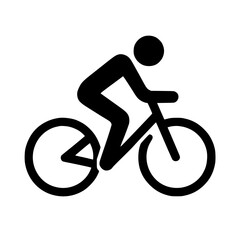 Simple Icon of a Cyclist.