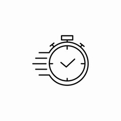 fast timer icon sign vector