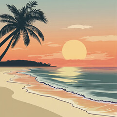 sunset at the beach