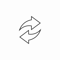 circular refresh arrows icon sign vector