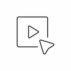 video player cursor icon sign vector