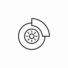 car brake disc icon sign vector