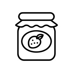 Line icon jam jar vector on white background
Vector line icon on white background