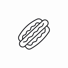 hot dog icon sign vector