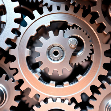 Interlocking gears seamlessly working together, demonstrating perfect synchronicity - collaboration engineering interlocking