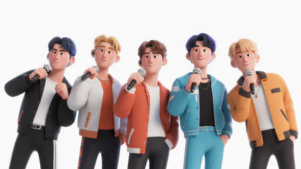 Famous K Pop Boy Band 3D Animation