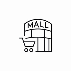 shopping mall icon sign vector