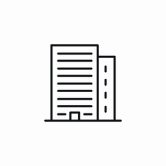 skyscraper buildings icon sign vector