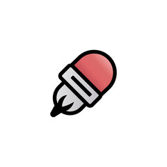 badminton racket isolated on white background, badminton racket Icon