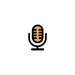 retro microphone vector illustration, microphone Icon