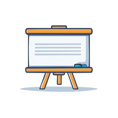 Chalkboard Illustration Presentation Board for Teachings Explanations Learning